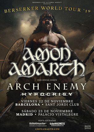 ARCH ENEMY + HYPOCRISY se unen a la gira de AMON AMARTH.