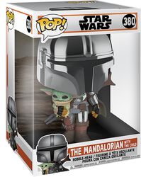 Figura vinilo The Mandalorian - The Mandalorian with the Child (Jumbo Pop!) 380, Star Wars, Jumbo Pop!