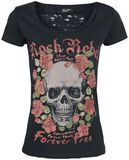 Camiseta de encaje cortada, Rock Rebel by EMP, Camiseta