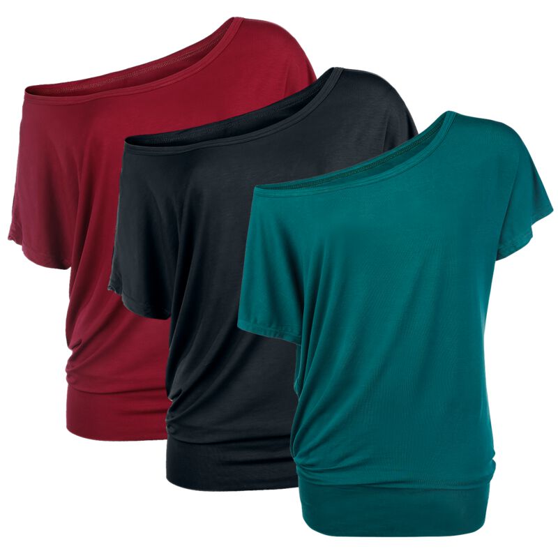 Grupo De Personas En Camisetas Moradas Y Blancas Con Cuello Redondo