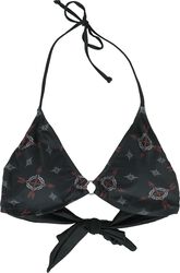 Bikini Top With Celtic Prints, Black Premium by EMP, Top de Bikini