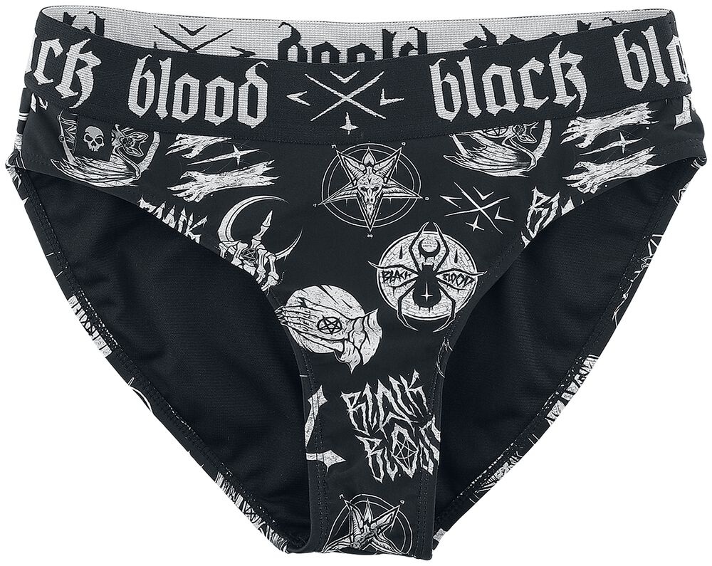 Bikini bottoms with occult symbols