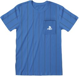 Striped Pocket Logo, Playstation, Camiseta
