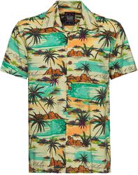 AOP Shirt Tropical Sea, King Kerosin, Camisa manga Corta