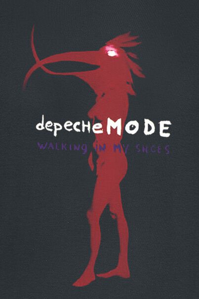 Pegatinas Blancas De Mujer Pájaro - Diseño Depeche Mode 'Walking In My Shoes', 10x5 Cm