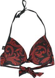 Bikini Top With Ornaments, Black Premium by EMP, Top de Bikini