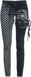 Skarlett - Black/Grey Jeans with Print and Lacing, Rock Rebel by EMP, Tejanos