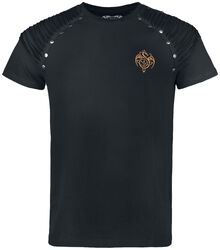 Gothicana X Anne Stokes - Camiseta negra con gran dragón y estampado trasero, Gothicana by EMP, Camiseta