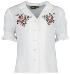 Vintage floral Emb blouse, Voodoo Vixen, Blusa