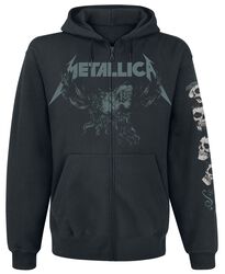 S&M2 - Skull, Metallica, Capucha con cremallera