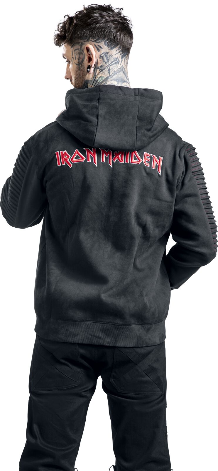 Sudadera Iron Maiden Con Capucha The Book Of Souls Eddie - Negro, Diseño Oficial