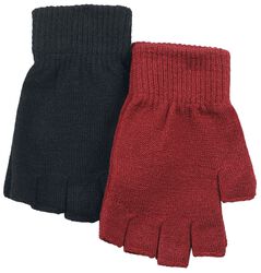 Pack doble de guantes, Black Premium by EMP, Guantes sin dedos