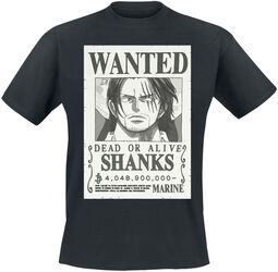 Wanted - Dead or Alive - Shanks, One Piece, Camiseta