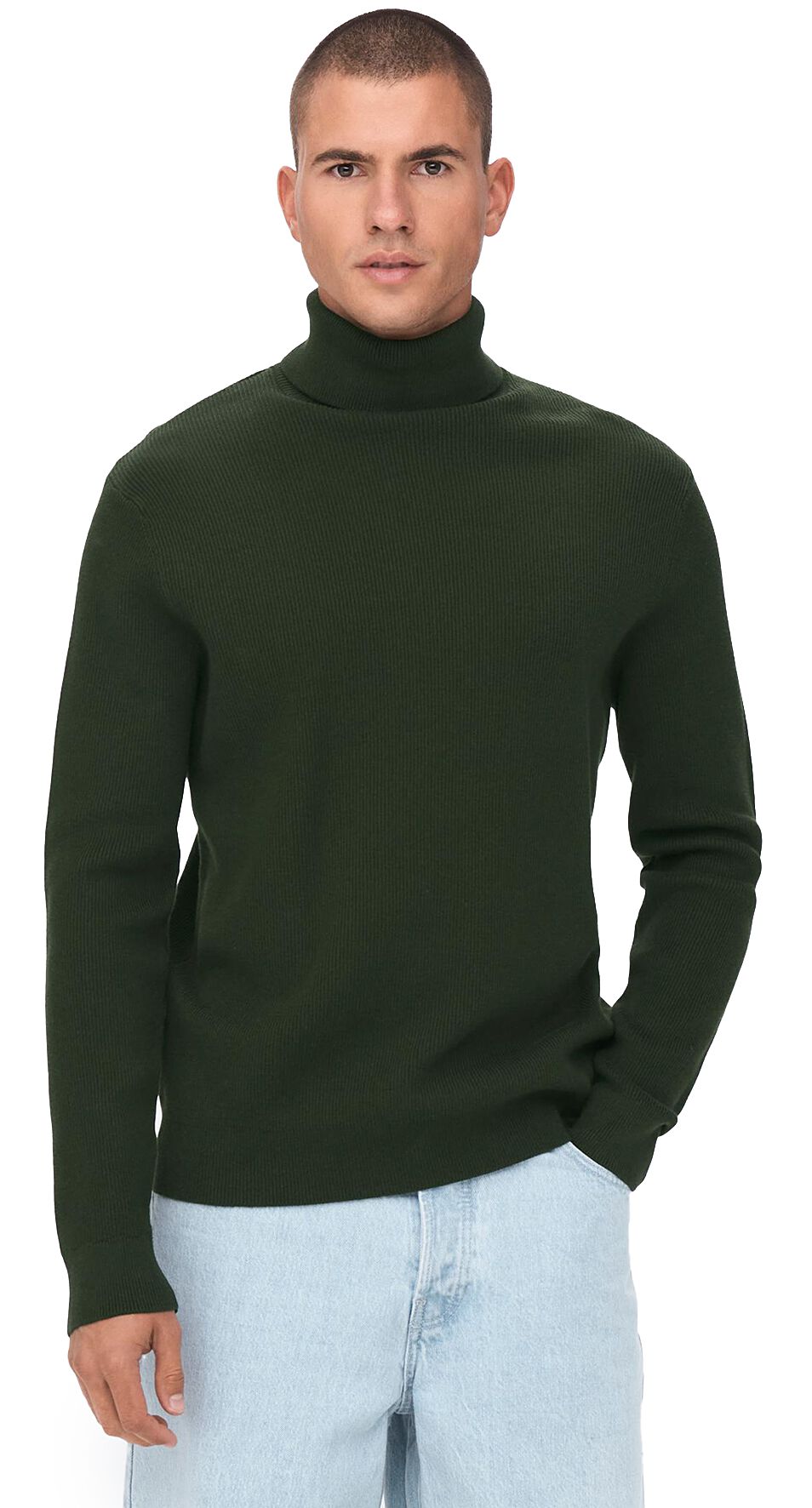 ONLY & SONS Onseric Reg 12 Struc Crew Knit Noos, Demitbeker., L