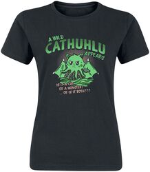 A Wild Cathuhlu Appears, Tierisch, Camiseta