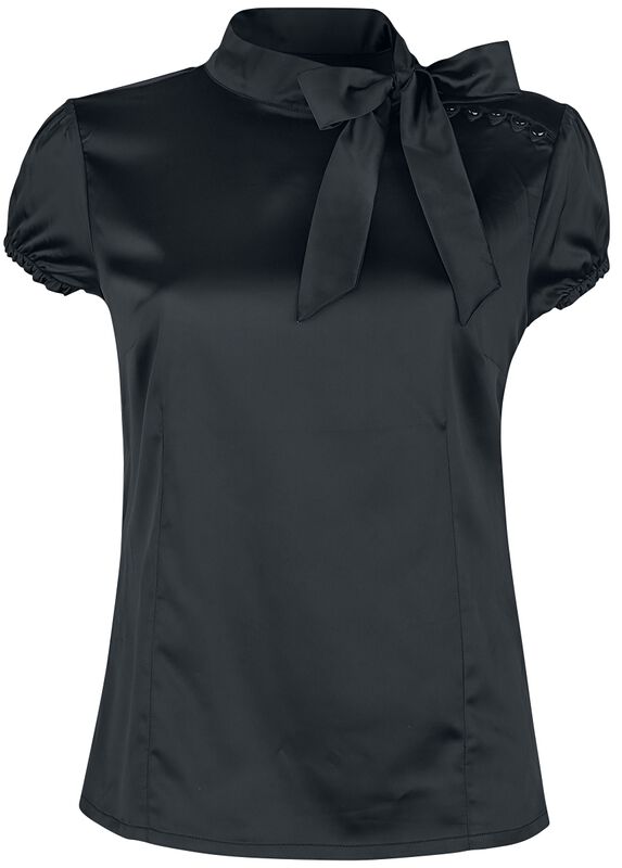Camiseta negra con detalle de nudo