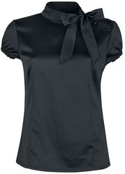 Camiseta negra con detalle de nudo, Gothicana by EMP, Camiseta