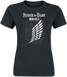 Outlined Scout Crest, Attack On Titan, Camiseta