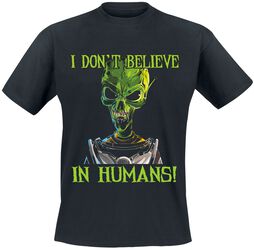 Alien - I don’t believe in humans!, Slogans, Camiseta
