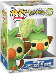 Figura vinilo Grookey - Ouistempo - Chimpep 957, Pokémon, ¡Funko Pop!