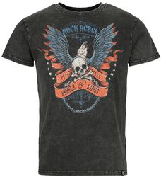 Old school wings and skull, Rock Rebel by EMP, Camiseta