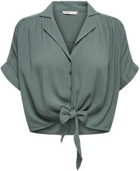 Onlpaula Life S/S tie shirt WVN NOOS, Only, Blusa