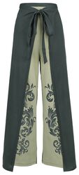 Wrap Trousers with Ornaments, Black Premium by EMP, Pantalones de tela