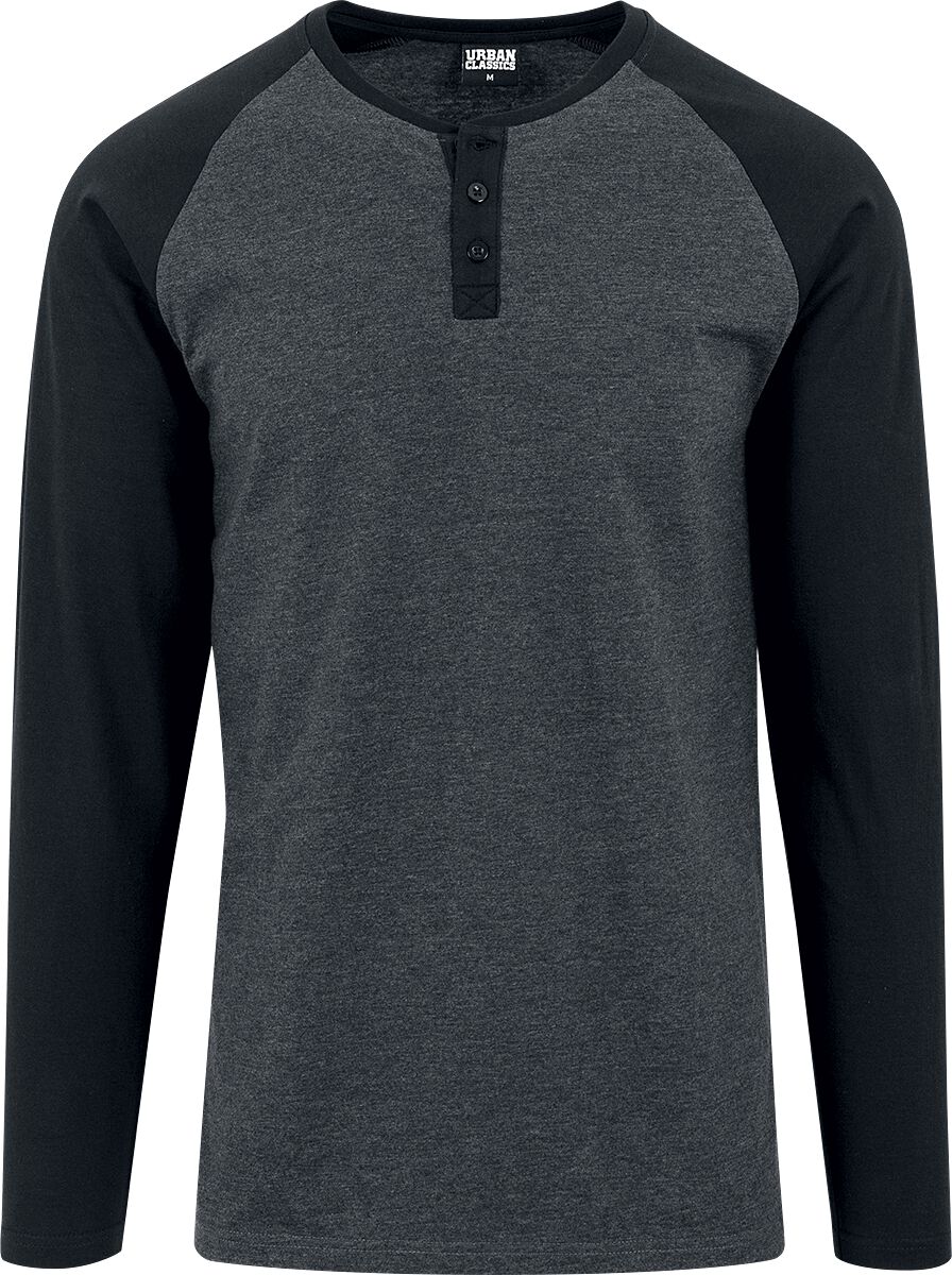 LBO - Camiseta Raglan Manga Larga 48-1 Negro Gris Carbón LBO - Camiseta Raglan Manga Larga 48-1 Negro Gris Carbón