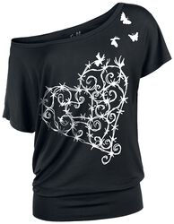 Camiseta Playful Barbed Wire Heart, Full Volume by EMP, Camiseta
