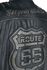Rock Rebel X Route 66 - Black Leather Jacket with Contrasting-Coloured Embossing