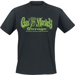 Green script, Gas Monkey Garage, Camiseta