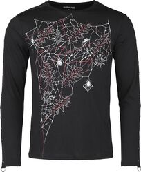 Spiderweb and Leaves, Gothicana by EMP, Camiseta Manga Larga