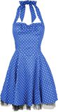Blue White Small Dot Mini Dress, H&R London, Vestidos de longitud media