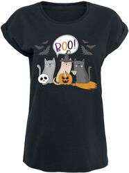 Halloween Cats - Boo!, Slogans, Camiseta