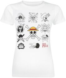 Skulls, One Piece, Camiseta