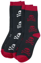 2-Pack Jolly Roger Skull, Rock Daddy, Calcetines