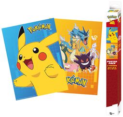 2 pósters en diseño Chibi, Pokémon, Póster