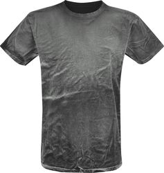 Camiseta Negra spray lavado, Outer Vision, Camiseta