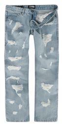 Heavy Ounce Straight Fit Heavy Destroyed Jeans, Urban Classics, Tejanos
