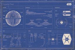 Imperial Fleet Blueprint, Star Wars, Póster