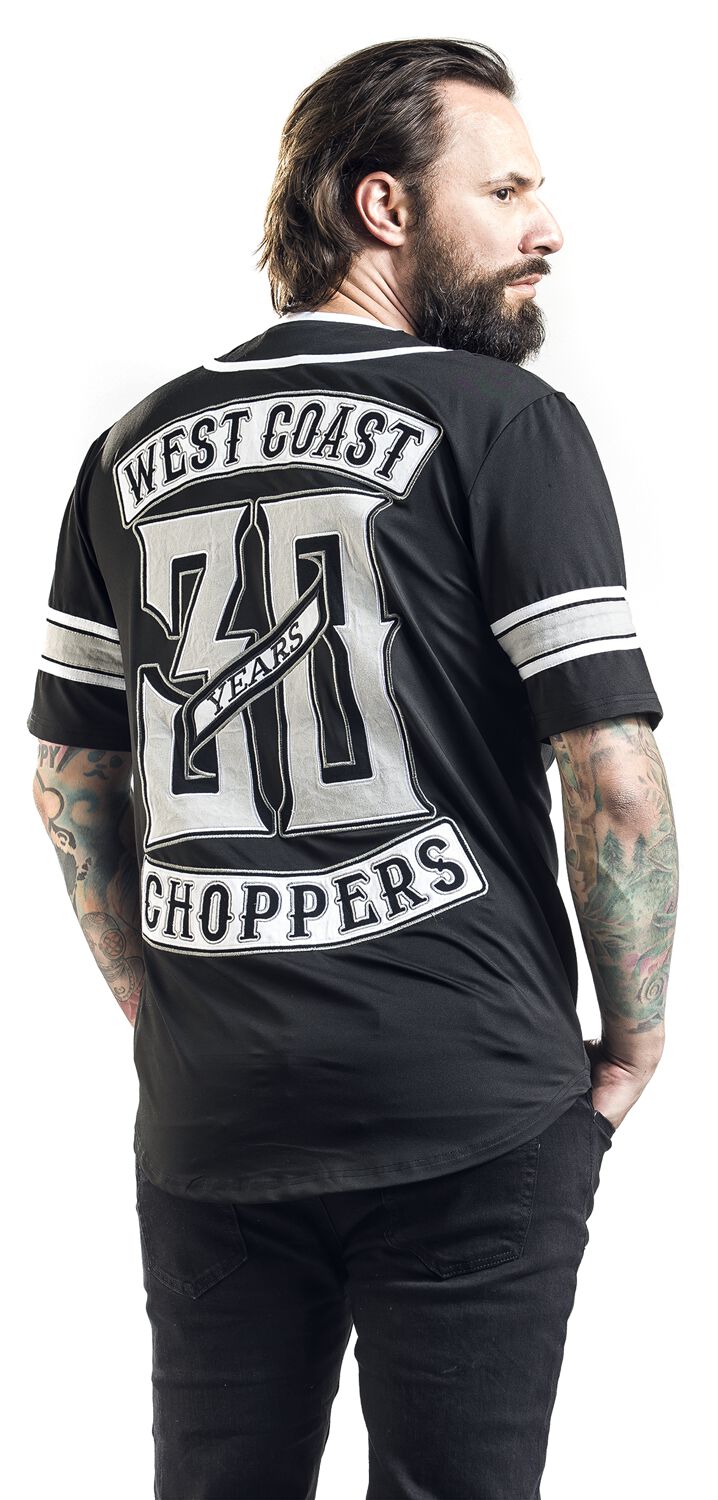 30 Years Anniversary Limited Baseball, West Coast Choppers Camisa manga  Corta