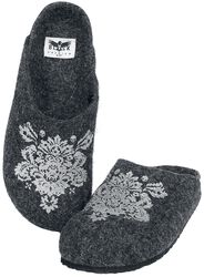 Zapatillas grises con estampado ornamental
