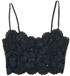 Black Floral Lace, Black Premium by EMP, Bustier
