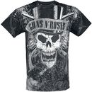 Top Hat - Faded Skull Allover, Guns N' Roses, Camiseta