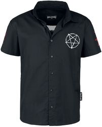 Camiseta de espalda transparente, Black Blood by Gothicana, Camisa manga Corta