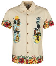 Honolulu Tropical Hawaiian Style Shirt, King Kerosin, Camisa manga Corta