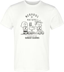 Nervous By Nature A Case Of The Sunday Scaries, Peanuts, Camiseta