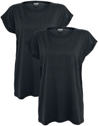 Ladies Extended Shoulder 2 Pack, Urban Classics, Camiseta