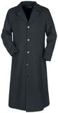 Classic Black Woolen Coat, Gothicana by EMP, Abrigo de Lana