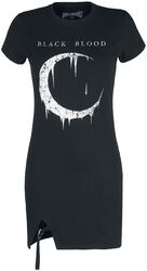 Moon print and slit, Black Blood by Gothicana, Vestido Corto
